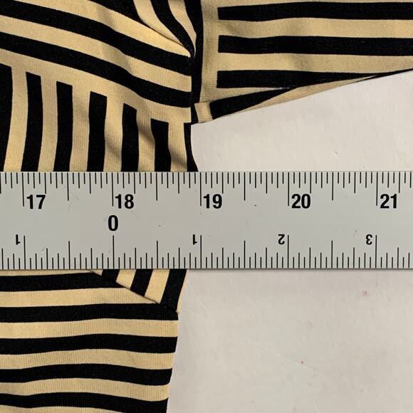 J.McLaughlin M Womens Tan Striped Catalina Cloth Button Front Shirt Top - Picture 8 of 10